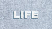 Life word pastel textured font typography