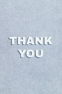 Thank you word pastel fabric texture