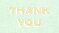 Thank you text pastel shadow font