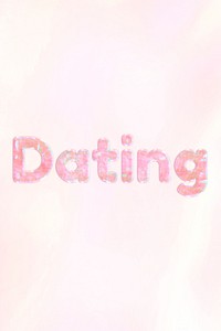 Dating word holographic effect pastel typography