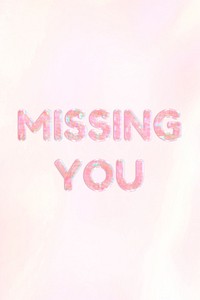 Shiny missing you pink gradient holographic pastel