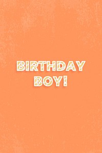 Birthday boy candy stripe text vector typography