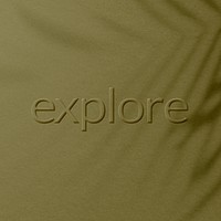 Explore text embossed plant shadow textured font