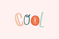 Cool word psd doodle font colorful handwritten