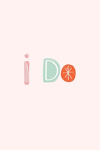 I do message vector typography doodle font