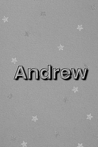 Andrew name polka dot lettering font typography