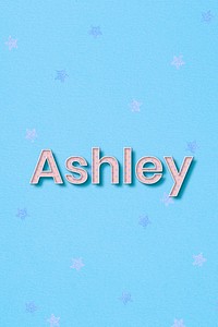 Ashley female name typography text