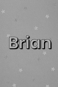 Brian name polka dot lettering font typography