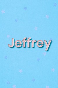 Jeffrey male name typography text