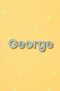 Male name George typography word