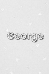 George male name lettering typography