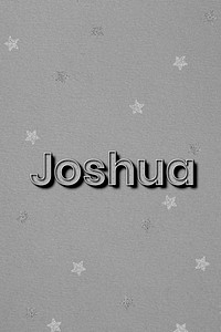 Joshua name polka dot lettering font typography