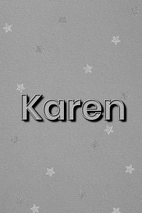 Karen name polka dot lettering font typography