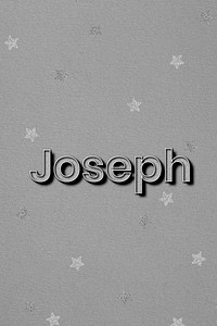 Joseph name polka dot lettering font typography