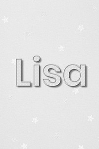 Lisa female name lettering typography
