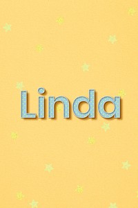 Female name Linda typography word