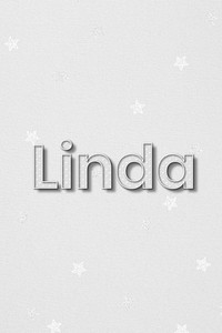 Linda female name lettering typography