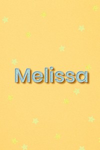Female name Melissa typography word
