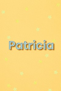 Female name Patricia typography word