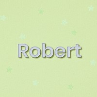 Polka dot Robert name typography
