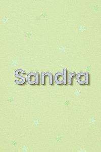 Polka dot Sandra name typography