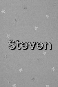 Steven name polka dot lettering font typography