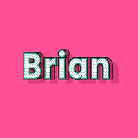 Dotted Brian male name retro