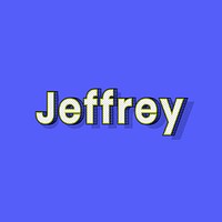 Jeffrey name retro dotted style design