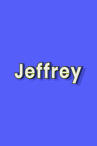 Jeffrey male name typography lettering