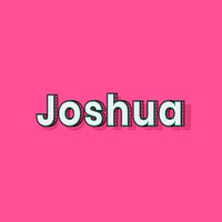 Dotted Joshua male name retro