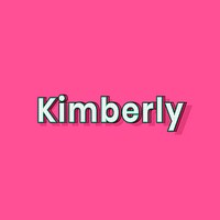 Kimberly name retro dotted style design