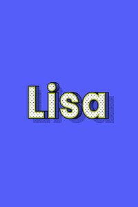 Female name Lisa typography text