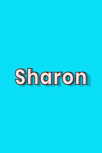 Polka dot Sharon name lettering retro typography
