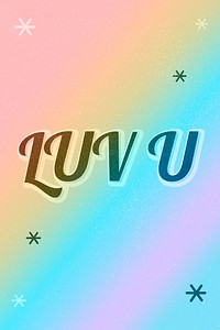 Luv u word lgbt pattern word illustration