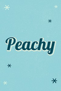Peachy text magical star feminine typography