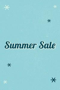 Summer sale word star patterned typography