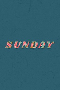 Sunday day bold floral pattern font