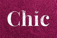 Ruby glitter chic word typography festive effect