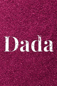 Dada sparkle text ruby glitter font lettering