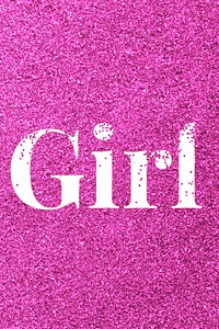Girl sparkle text pink glitter font lettering