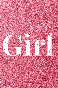 Girl sparkle text rose glitter font lettering
