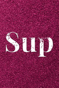 Glitter text sup ruby sparkle font lettering