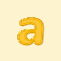Letter a psd jelly bold embossed typography