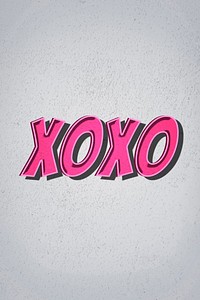 XOXO comic retro style typography illustration