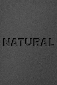 Natural paper cut font typography