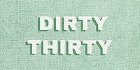 Dirty thirty lettering pastel shadow font