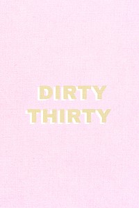 Dirty thirty lettering pastel shadow font
