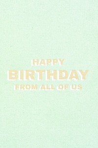 Happy birthday from all of us lettering pastel shadow font
