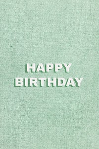 Happy birthday lettering pastel shadow typography