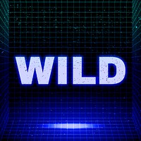 Futuristic neon wild space grid typography